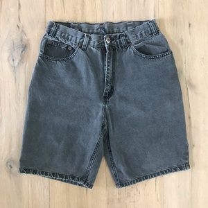 Vintage Route 66 Faded Black Jean Shorts